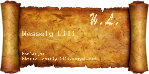 Wessely Lili névjegykártya